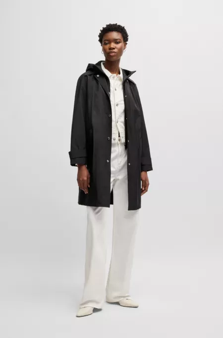 Water-repellent jacket with detachable fleece inner