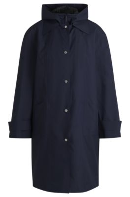 Hugo Boss Water-repellent Jacket With Detachable Fleece Inner In Dark Blue