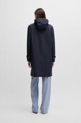 Chaqueta repelente al agua con interior desmontable de forro polar, Azul oscuro