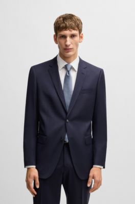 Silk-blend tie with jacquard pattern, Light Blue