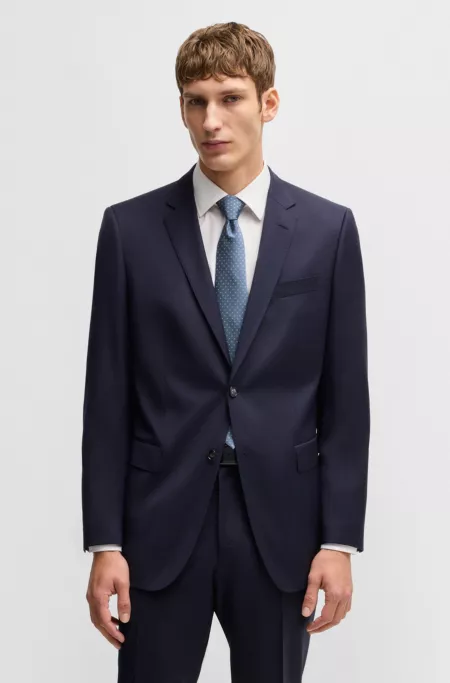 Silk-blend tie with jacquard-woven pattern