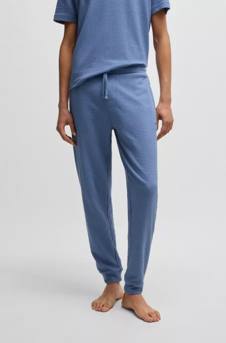 Embroidered-logo pyjama bottoms in a cotton blend