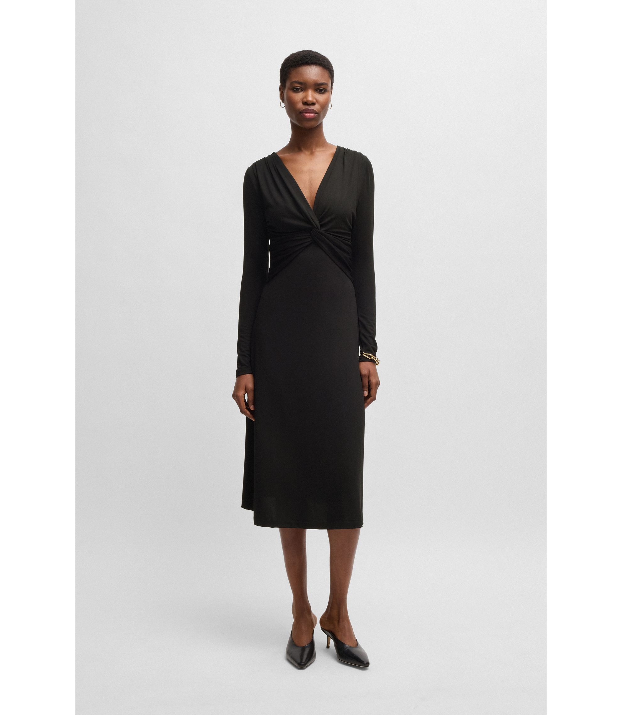 ワンピース BOSS Woman Dress Black 50524083 001 hbna50532019_001_350?wid=1980&