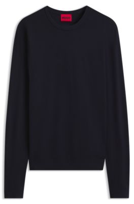 Pull &agrave; col rond, Bleu fonc&eacute;
