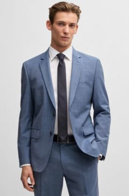 Formal tie with all-over jacquard pattern, Dark Blue