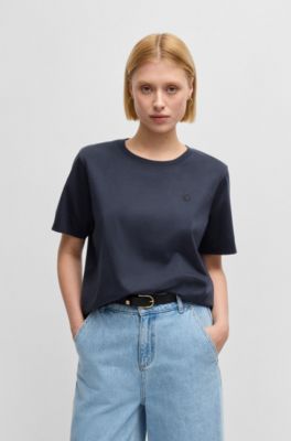 Mercerized-cotton T-shirt with Double B monogram