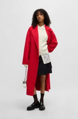 Relaxed-fit sweater with embossed logo, White