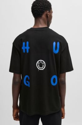 HUGO Tshirt en jersey de coton avec logo