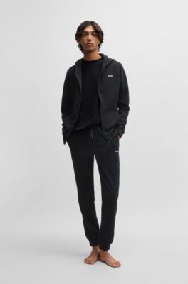  tracksuit bottoms with heart logo, Black