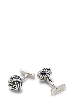 Knot cufflinks in silver-tone brass