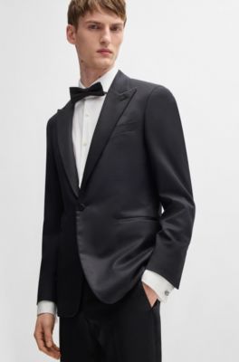 Knot cufflinks in silver-tone brass, Dark Blue