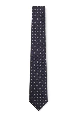 Silk tie with jacquard Double B monograms