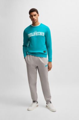 Sudadera regular fit BOSS x NFL con detalle especial de la marca, Dolphins