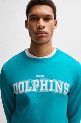 Sudadera regular fit BOSS x NFL con detalle especial de la marca, Dolphins