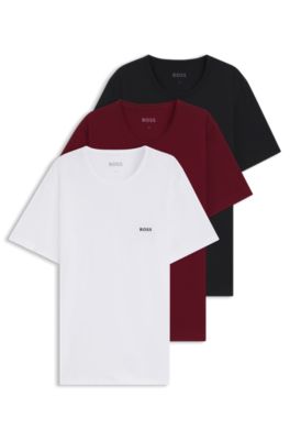 Paquete de tres camisetas de algod&oacute;n con logo bordado, Fantas&iacute;a