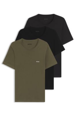 Paquete de tres camisetas de algod&oacute;n con logo bordado, Fantas&iacute;a