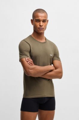 Lot de trois t-shirts en coton logot&eacute;s, Fantaisie