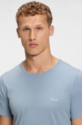 Three-pack of cotton underwear T-shirts, Patterned