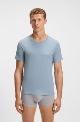 Three-pack of cotton underwear T-shirts, Patterned