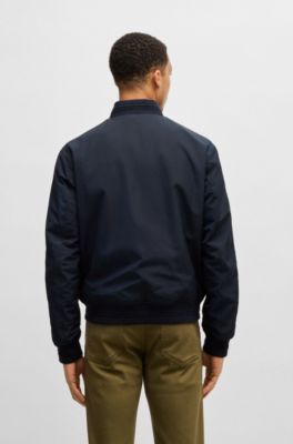 Porsche x BOSS canvas jacket with stripe trims, Dark Blue