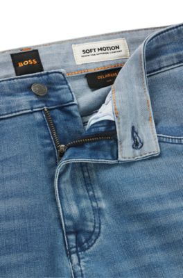 Delaware slim-fit jeans in blue super-stretch denim, Blue