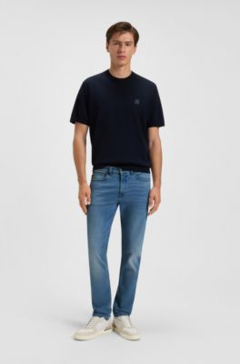 Delaware slim-fit jeans in blue super-stretch denim, Blue