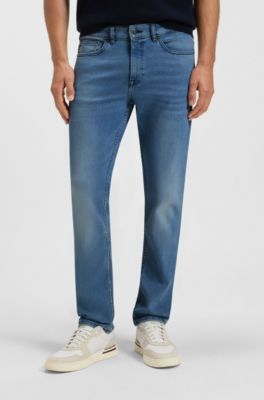 Delaware slim-fit jeans in blue super-stretch denim, Blue