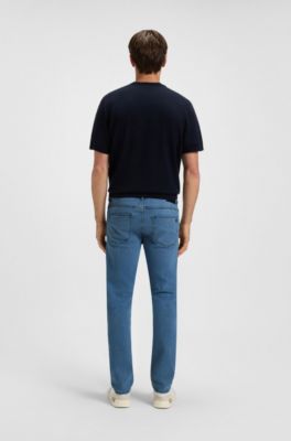 Delaware slim-fit jeans in blue super-stretch denim, Blue