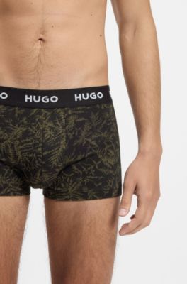 Paquete de tres calzoncillos en algod&oacute;n el&aacute;stico con logo en la cintura, Fantas&iacute;a