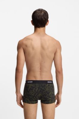 Paquete de tres calzoncillos en algod&oacute;n el&aacute;stico con logo en la cintura, Fantas&iacute;a