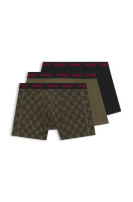 Paquete de tres calzoncillos b&oacute;xer de algod&oacute;n el&aacute;stico, Cal