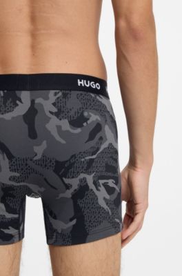 Three-pack of boxer briefs in stretch cotton, Patterned