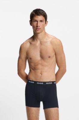 Three-pack of boxer briefs in stretch cotton, Patterned