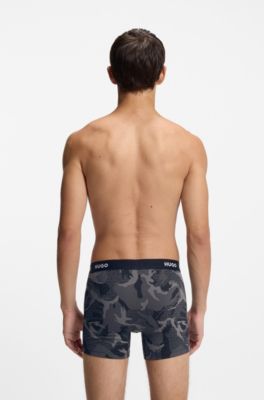 Paquete de tres calzoncillos b&oacute;xer de algod&oacute;n el&aacute;stico, Fantas&iacute;a