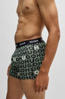 Three-pack of boxer briefs in stretch cotton, Patterned