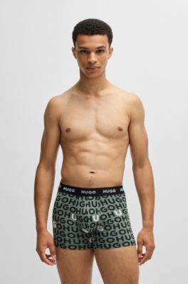 Three-pack of boxer briefs in stretch cotton, Patterned