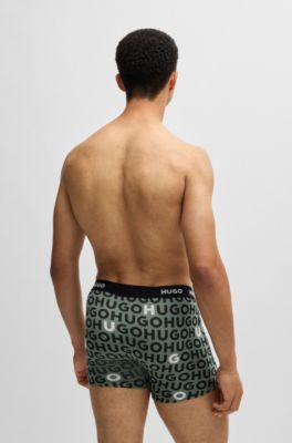 Three-pack of boxer briefs in stretch cotton, Patterned