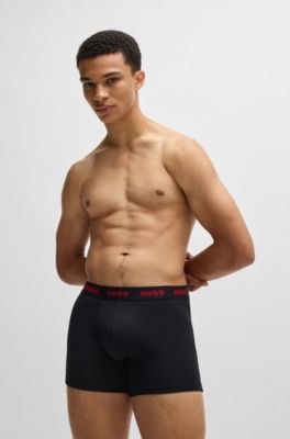 Three-pack of boxer briefs in stretch cotton, Patterned