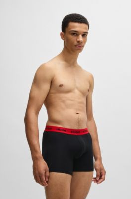 Three-pack of boxer briefs in stretch cotton, Patterned