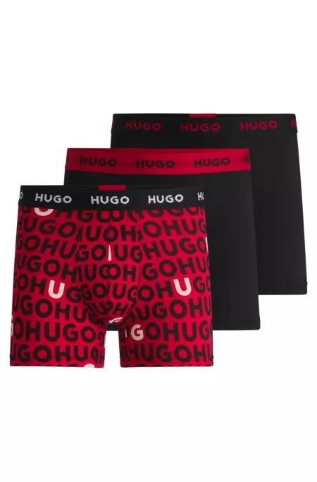 Three-pack of boxer briefs in stretch cotton
