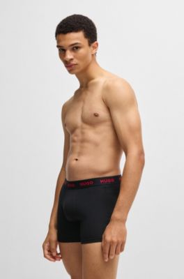 Three-pack of boxer briefs in stretch cotton, Patterned