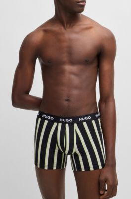Three-pack of boxer briefs in stretch cotton, Patterned