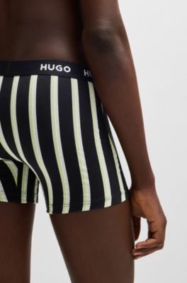 Three-pack of boxer briefs in stretch cotton, Patterned
