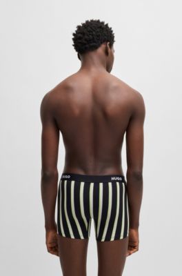 Three-pack of boxer briefs in stretch cotton, Patterned