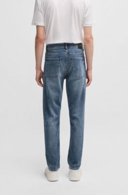 Maine regular-fit jeans in super-soft blue denim, Dark Blue