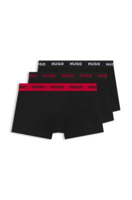 Paquete de tres calzoncillos con logo, Gris oscuro