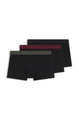 Paquete de tres calzoncillos con logo, Gris oscuro