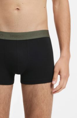 Paquete de tres calzoncillos con logo, Gris oscuro