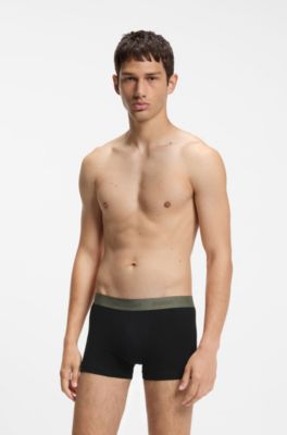 Paquete de tres calzoncillos con logo, Gris oscuro