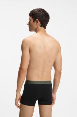 Paquete de tres calzoncillos con logo, Gris oscuro